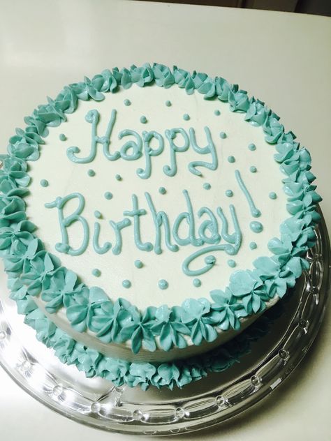 Teal  birthday cake Cake Ideas Homemade, White Birthday Cake Ideas, Teal Cakes, Teal Birthday Cake, 22 Bday, White Birthday Cake, Teal Birthday, White Birthday Cakes, Cake White