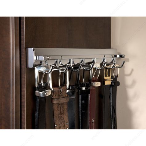 Find the largest offer in Belt and Tie Racks like Rev-A-Shelf Sidelines sliding and Pivoting Belt Rack at Richelieu.com, the one stop shop for woodworking industry. Closet Master, Best Closet Organization, Belt Rack, Belt Storage, Belt Organizer, Mens Jewelry Box, Pull Out Shelves, Tie Rack, Closet Organizing Systems