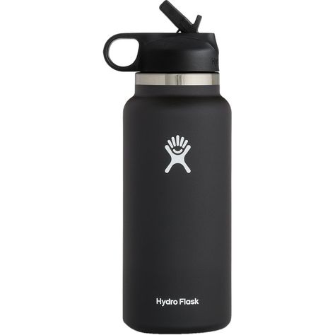 Hydro Flask 32oz Wide Mouth Water Bottle with Straw Lid 2.0 | Backcountry.com Hydro Flask 40 Oz, Hydro Flask Water Bottle, Stainless Steel Collar, Trendy Water Bottles, Wide Mouth Water Bottle, Flask Water Bottle, Vacuum Insulated Water Bottle, Wide Mouth Bottle, Cute Water Bottles