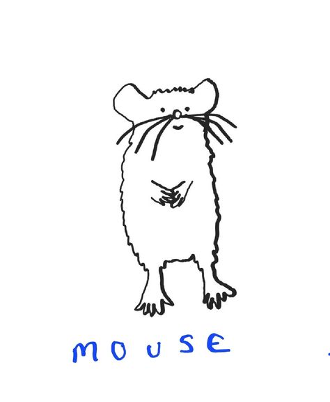 Mouse line drawing by Anna Gibbs Drawings with a white background and blue writing. Mouse Line Tattoo, Mouse Line Drawing, Mouse Illustration Drawing, Mouse Doodle, Mouse Illustration, Mouse Drawing, Mushroom Drawing, Minimalist Drawing, Doodle Sketch