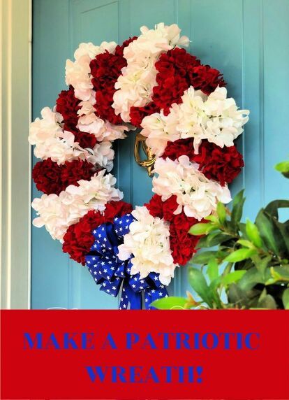 I have been ready to bring out the red, white and blue for a week or so now. Summer seems to come early here in Florida, or maybe it is just the summer weather that comes early. Regardless, I want to honor those who have paid the ultimate price for my freedom with a patriotic wreath on my front door. I began with an 18″ straw wreath form. Using a 21 weight wire to push through the straw I made a loop. A Command hook will make it easy to hang this on your door.  Make su… Dollar Tree Patriotic Wreath, Diy Summer Wreath, Patriotic Wreath Diy, Diy Ladybug, Diy Swag, Patriotic Treats, Patriotic Wreaths, Ladybug Wreath, Straw Wreath