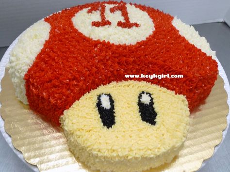 Mario cake idea Toad Cake Ideas, Toad Cake, Toad Mario, Captain Toad, Super Mario Mushroom, Mario Birthday Cake, Nintendo Party, Mushroom Cake, Kids Birthday Party Cake