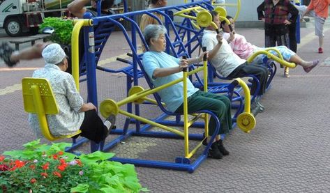 Exercise Equipment for Elderly in Beijing, China Utopia Ideas, Chinese Exercise, Roll In Showers, Architecture Center, Park Workout, Danish Architecture, Elderly Activities, Outdoor Exercises, City Planning