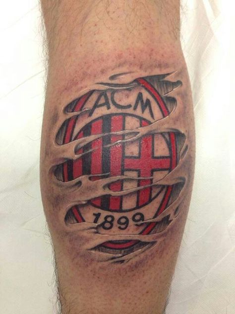 Ac Milan Tattoo Ac Milan Tattoo, Soccer Tattoos, Football Tattoo, Tattoo Off, Unique Tattoos For Men, Inner Arm Tattoo, Fan Tattoo, King Tattoos, City Tattoo