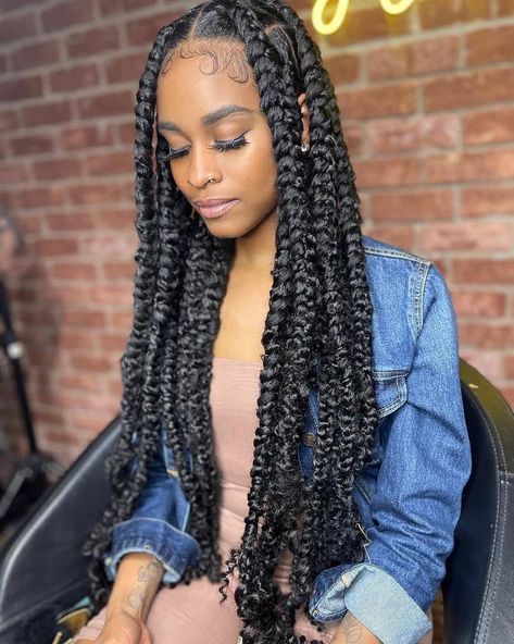 Passion Braids Hairstyles, Knotless Braids Ideas, Inspiration For Black Women, Passion Braids, Jumbo Knotless, Braids Ideas, Big Box Braids Hairstyles, Braids Hairstyles Pictures, Twist Braid Hairstyles