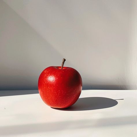 Download 'Crisp Red Apple' - A single ripe red apple sits prominently in the sunlight, casting a sharp shadow below. - a stunning, high-resolution, royalty-free image from StockCake. AI-generated photos for any projects - perfect for enhancing your creative works. Fruit Pictures Photography, Apple Images, Apple Photo, Ballet Dance Photography, Red Water, Rustic Wooden Table, Fruit Picture, Music Illustration, Still Life Fruit