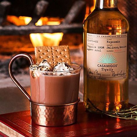 Casamigos Reposado, Rande Gerber, Roasting Marshmallows, Hot Chocolate Mix, Party Animals, Chocolate Mix, Agave Nectar, Bottle Packaging, Graham Cracker