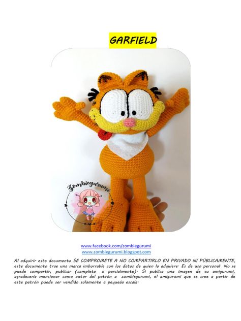 Garfield Crochet Pattern Free, Garfield Crochet Pattern, Crochet Garfield, John Adams, Crochet Design Pattern, Crochet Food, Amy Poehler, Mermaid Dolls, Green Frog