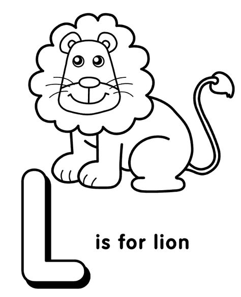 L For Lion, L Coloring Pages, L Is For Lion, Lion Coloring, Letter A Coloring Pages, Jungle King, Coloring Letters, Lion Coloring Pages, Free Printable Coloring Sheets