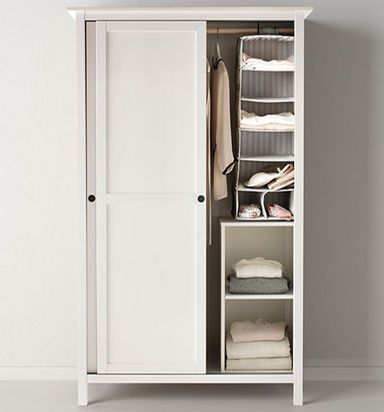 Hemnes Wardrobe, Wardrobe Ikea, Wardrobe With Sliding Doors, Henley Homes, Organise Your Home, Free Standing Wardrobe, Sliding Wardrobe Doors, Eclectic Living, Ikea Hemnes