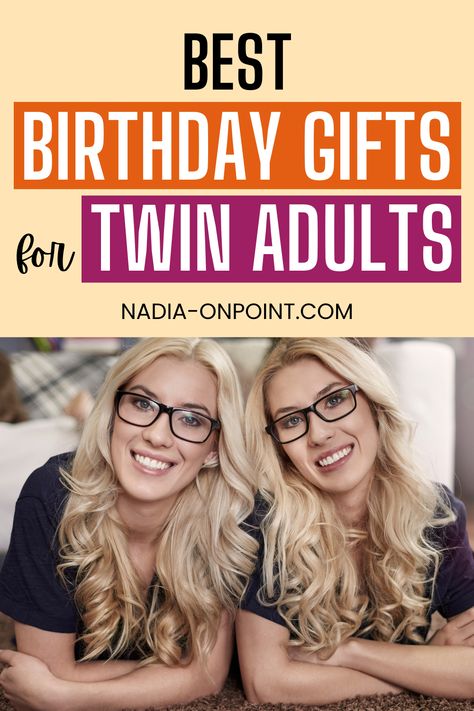 Birthday Ideas! Here you will find some of the best gift ideas for twins adults! gift for twins adults | gift ideas for adult twins | gift for adult twins | adult twins gift | gift for twins boy and girl adult. #twins #adult #gifts Twins 50th Birthday Ideas, Twins 40th Birthday Ideas, Birthday Gifts For Twin Sister, Twin Birthday Quotes Sisters, Happy Birthday For Twins Sisters, Gifts For Twin Sister, Twin Birthday Cakes For Adults, Birthday Twins Quotes Friends, Birthday Wishes For Twins Friends