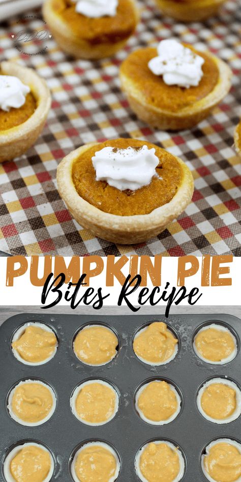 Pumpkin Pie Bites Recipe - DINE DREAM DISCOVER Bite Size Thanksgiving Desserts, Pumpkin Pie Balls, Pumpkin Pie Muffins, Pumpkin Pie Bites, California Chicken, Unique Pies, Healthy Pumpkin Pies, Pumpkin Dishes, Pumpkin Recipes Easy