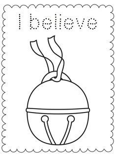 I Believe Bell-Polar Express-Coloring Sheet Polar Express Coloring Pages, Polar Express Crafts, Polar Express Activities, Polar Express Christmas Party, Polar Express Theme, Polar Express Party, Train Coloring Pages, Polar Express Train, The Polar Express