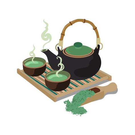 Steam Drawing, Green Tea Quotes, Asian Tea Ceremony, Matcha Latte Art, Teapot Illustration, Typo Inspiration, Asian Teapots, Tea Stickers, Tea Poster