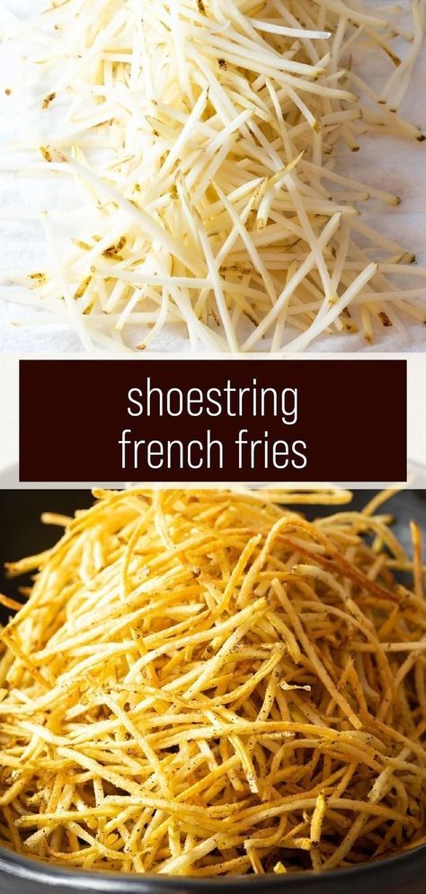 Shoestring French Fries, Shoestring Fries, French Fries At Home, Fries At Home, Fresh Cut Fries, Amazing Kitchens, Homemade Cajun Seasoning, Basic Cooking, Making French Fries