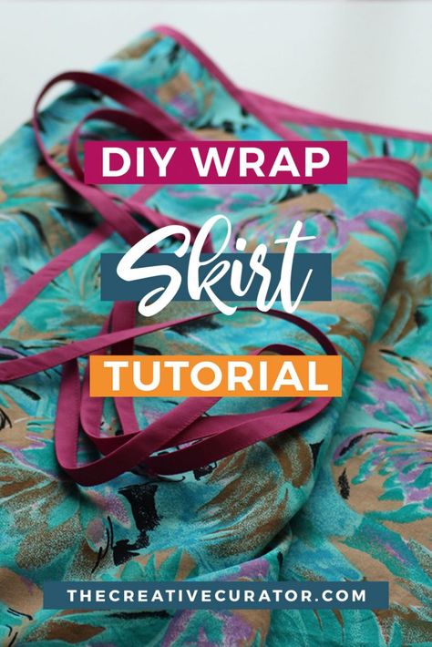 Diy Wrap Skirt Pattern, Make A Wrap Skirt, How To Make A Wrap Skirt, Diy Wrap Skirt, Wrap Skirt Diy, Wrap Skirt Tutorial, Skirt Sewing Tutorial, Sewing Beginners, Wrap Skirt Pattern