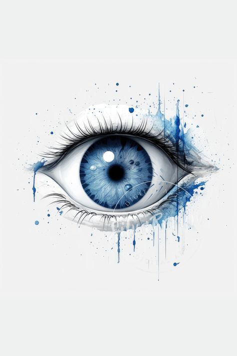 Blue eye clipart for tattoo or printing Color Eye Tattoo, Blue Eye Tattoo Realistic, Blue Eyes Tattoo, Blue Eye Tattoo, Deep Blue Eyes, Greek Evil Eye Tattoo, Blue Eyes Aesthetic, Eyes Clipart, Attack On Titan Tattoo