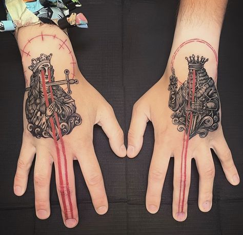 Nothing More Band, Micah Ulrich, Medieval Tattoo, Queen Of Nothing, King Tattoos, Queen Tattoo, Greek Tattoos, Tattoo Illustration, Dark Tattoo