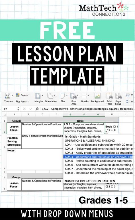 Lesson Plan Template I’ve typed up a one page small group – lesson plan template on excel. This is so convenient, because you can plan your entire week on one page and have a clear view of what you are going to teach. This lesson plan template is pretty neat because I’ve included drop-down menus to make lesson planning simple. Small Group Lesson Plan Template, January Reset, Health Classroom, Aesthetic Classroom, Orchestra Classroom, Guided Math Groups, Lesson Plan Template Free, Effective Classroom Management, Lesson Plan Template