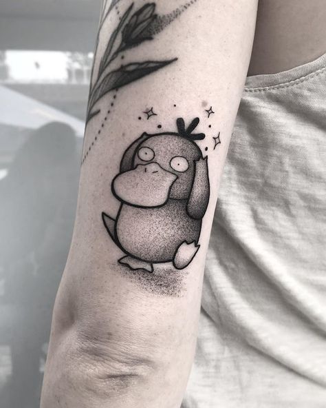 Psyduck found a new home at the @ink_ride too💕 . . #inkandride #hamburg #enton #entontattoo #pokemon #pokemontattoo #nerdytattoos… Snorlax Tattoo, Pikachu Tattoo, Shadow Tattoo, Nerdy Tattoos, Gamer Tattoos, X Tattoo, Pokemon Tattoo, Tattoo Portfolio, Tattoo Cover-up