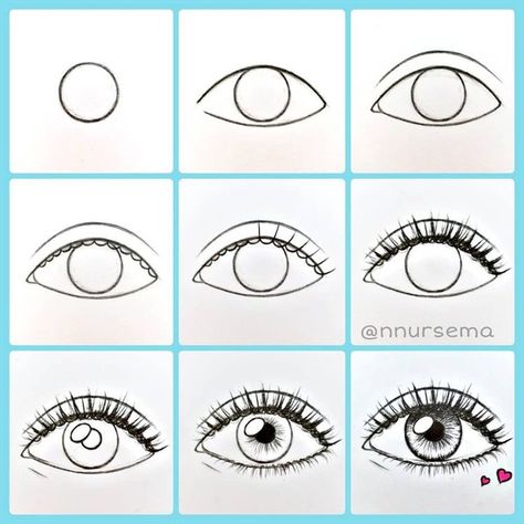 Easy Eye Drawing, Pencil Drawing Tutorials, Eye Drawing Tutorials, Drawing Tutorials For Beginners, Art Sketches Doodles, Makeup Eyes, Easy Drawings Sketches, Drawing Tutorial Easy, Eye Tutorial