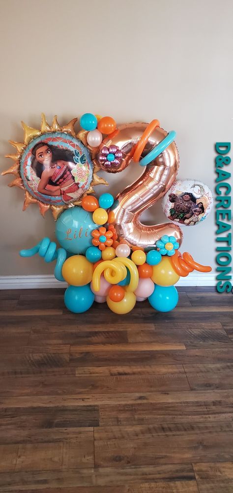 Moana Birthday Party Balloon Garland, Moana Birthday Balloon Arch, Moana Birthday Balloons, Moana Balloons, Moana Balloon Bouquet, Moana Balloon Arch, Moana Balloon Garland, Moana 2nd Birthday Party For Girl, Moana Backdrop