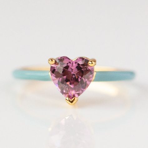 Show some big love for the Little Love Ring! Featuring a dazzling purple cz along a teal enamel band for a trendy design everyone will love. Shop more jewelry at Local Eclectic. Artsy Engagement Rings, Lilac Stone, 2023 Wishlist, Constellation Ring, Funky Rings, Mother Daughter Jewelry, Purple Resin, Unique Fashion Jewelry, Local Eclectic