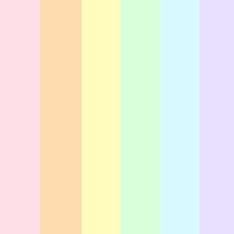 Pastel Rainbow Pallet, Kidcore Color Palette, Pastel Rainbow Palette, Pastel Rainbow Color Palette, Pastel Rainbow Colors, Pastel Kidcore, Care Bear Birthday, Unicorn Poop, Rainbow Palette