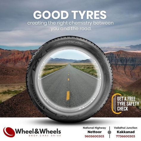 Tire Ads, Tyre Ads, Car Wheel Alignment, Road Safety Poster, Safe Drive, Car Advertising Design, National Highway, Real Estate Marketing Design, Automobile Advertising