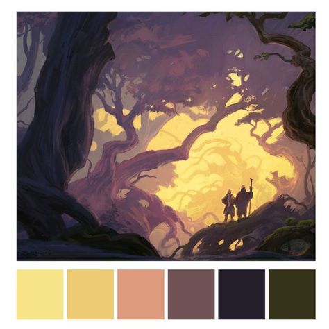 Fantasy Color Palette, Halloween Color Palette, Color Theory Art, Sketchbook Challenge, 2023 Art, Concept Art Tutorial, Color Plan, Color Palette Challenge, Color Schemes Colour Palettes