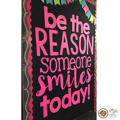 Spreading Smiles in the Classroom! A freebie! Resolution Board, Big Quotes, Teacher's Desk, Bullentin Boards, Classroom Doors, Font Ideas, Classroom Quotes, Classroom Bulletin Boards, School Bulletin Boards