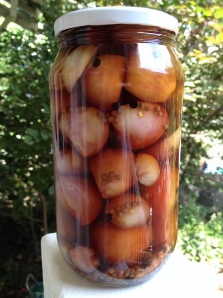 Pickled Shallots | Cooking Up The Pantry Pickled Shallots Recipes, Shallot Recipes, Pickled Shallots, Pickled Onion, Pepper Relish, Canning Pickles, Dried Chillies, Sherry Vinegar, Pickling Cucumbers