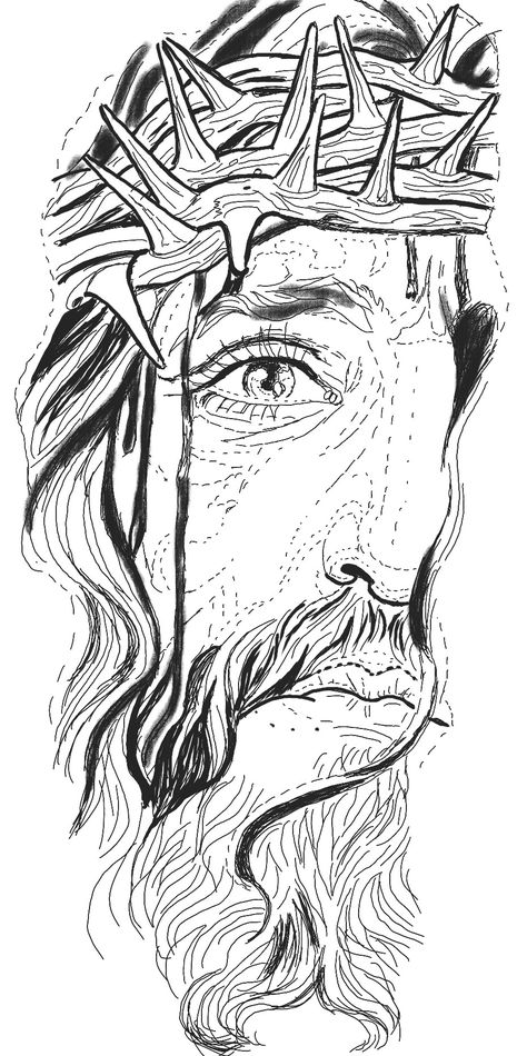 Son Of God Tattoo Design, Realistic Eyes Tattoo, Eyes Tattoo Stencil, Black Jesus Tattoo, Jesus Tattoo Stencil, Tattoo Sleeve Designs For Men, Andrew Tattoo, God Drawings, Leg Tattoos For Men