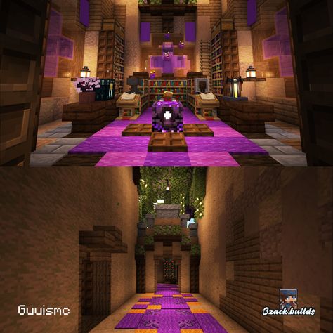 Enchanted Purple Haze Tower - This my first & amazing collab with @3zack.builds - We have a lot of fun with this 👏 - Dont forget check out @3zack.builds - Download Available on patreon #minecraft #minecraftbuilds #minecrafthouse #minecraftinspiration #minecraftfantasy #minecrafters Amethyst Enchanting Room Minecraft, Minecraft Amythest Build, Minecraft Houses Purple, Minecraft Purple House, Enchantment Room Minecraft Ideas, Enchantment Table Room Minecraft, Amethyst Minecraft, Minecraft Amethyst Builds, Minecraft Room Ideas In Game