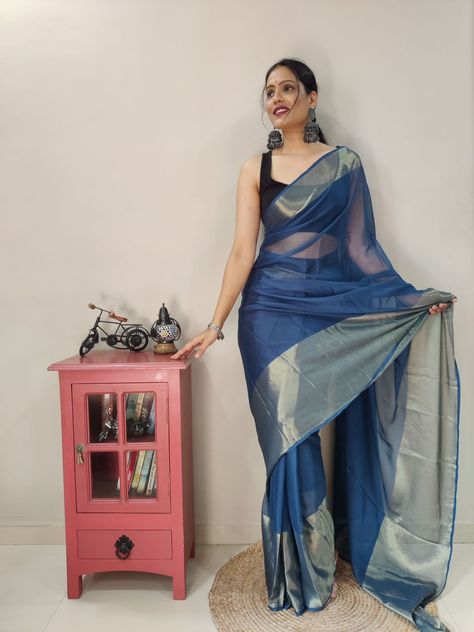 South Indian Saree, Modeling Shoot, Product Launching, Saree For Wedding, Blouse Chiffon, Set Saree, South Indian Sarees, Ready To Wear Saree, Elegant Saree