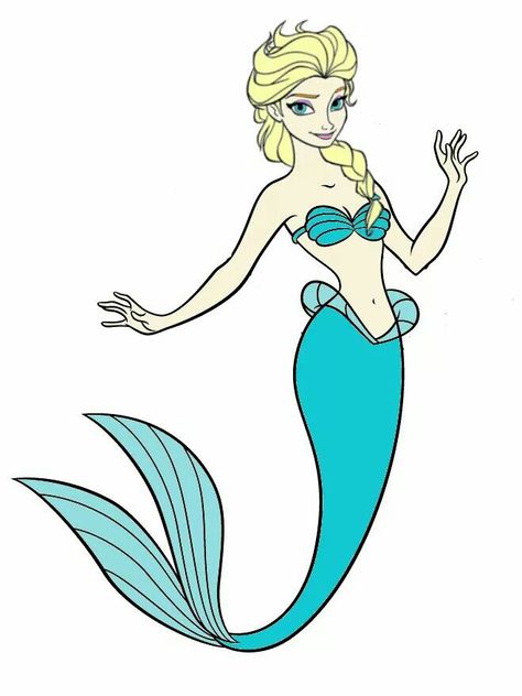 Elsa as a merimaid Elsa Mermaid, Frozen Mermaid, Popeye Cartoon, Blue Tail, Mermaid Coloring Pages, Mermaid Coloring, Disney Frozen Elsa, Mermaid Princess, Dinosaur Kids