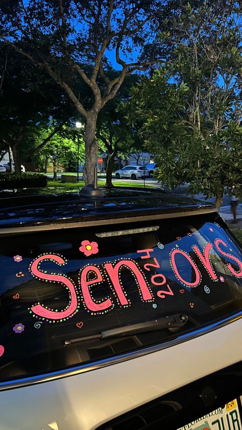 2024 senior class Senior Year Wallpaper 2024, Senior Car Drawing Ideas, Class Of 2025 Car Decorating, Senior Ideas Diy, Senior Car Chalk Ideas, Senior Year Backpack Ideas, Senior Week Activities, Senior Backpack Ideas Funny, Cap Senior Ideas