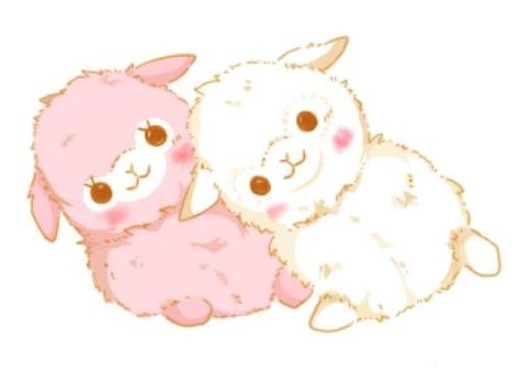 Alpacaaaaaas! Stuffed Animals, Alpaca, Animals, Pink, White, Kawaii