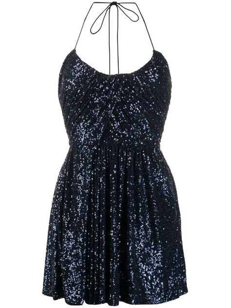 Sparkly Outfits, Saint Laurent Dress, Navy Blue Mini Dress, Casual Outfits For Teens, Sequins Dress, Korean Girl Fashion, Event Outfit, Navy Blue Dress, Blue Mini Dress