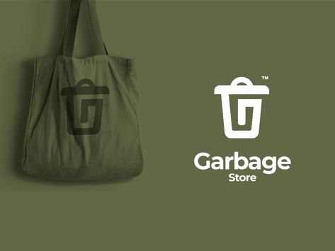 Garbage Shop Logo Presentation by Garagephic Studio on Dribbble Recycle Logo Design Ideas, Waste Management Logo, Trash Logo, Recycle Icon, Brand Identity Kit, Supermarket Logo, Cookware Design, Logo Online Shop, Recycle Logo