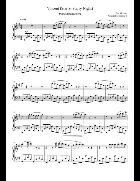 Piano Songs Sheet Music, Keyboard Sheet Music, Piano Pedagogy, Free Printable Sheet Music, Beginner Piano Music, Piano Sheet Music Pdf, Starry Starry Night, Christmas Piano, Beginner Piano