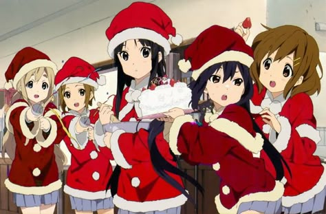 K-on Icons, Azusa Nakano, Kyoto Animation, K On, Anime Christmas, Christmas Icons, Original Wallpaper, Anime Best Friends, Matching Profile Pictures