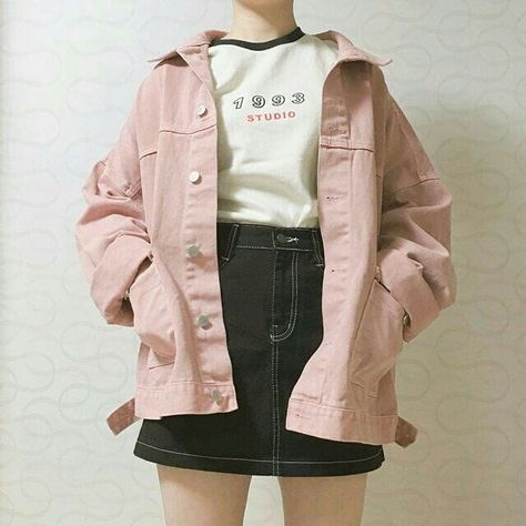 Pinterest - iVy04227 Korean Fashion Trends, Pink Jacket, Kawaii Clothes, Korean Street Fashion, Korean Outfits, Style Outfits, Kawaii Fashion, Japanese Fashion, Asian Fashion