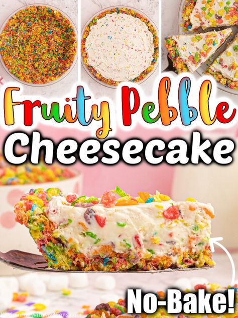 Cereal Cheesecake, Fruity Pepples, Fruity Pebbles Cheesecake, Fruity Pebble Cheesecake, Group Recipes, Cheesecake Bar, Easy Pudding Recipes, Fruity Pebble, Fruity Pebbles Cereal