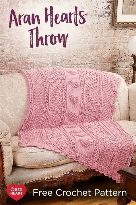 Heart Blanket Pattern, Crochet Pattern Stitches, Crochet Heart Blanket, Interesting Crochet, Heart Blanket, Crochet Afghan Patterns Free, Crochet Afgans, Crochet Blanket Afghan, Crochet Blanket Designs