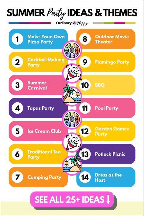 Summer Party Themes For Adults, Camping Trip Food, Summer Party Ideas, Tapas Party, 18th Birthday Party Themes, Movies Under The Stars, Adult Party Themes, Picnic Theme, Summer Party Themes