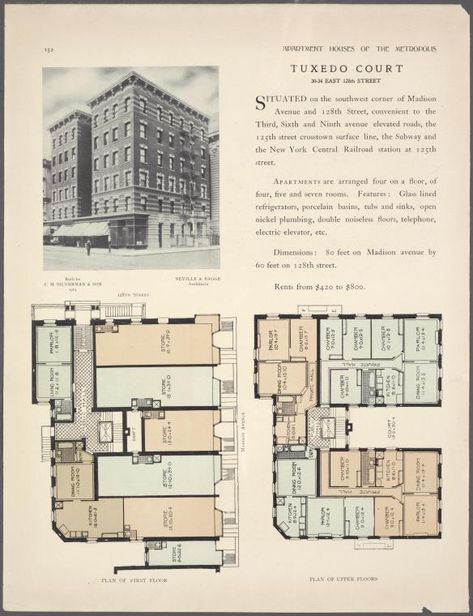 Old Apartment Building, Street Plan, Vintage Floor Plans, First Floor Plan, Sims Inspiration, Architecture Mapping, Sled Dogs, Vintage Apartment, Apartment Floor