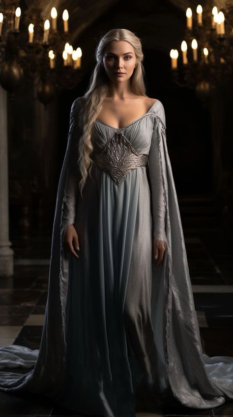 Medieval Fantasy Clothing, Game Of Thrones Dress, Game Of Thrones Outfits, Victorian Era Dresses, Elven Dress, Fantasy Dresses, Royal Dresses, Royal Outfits, Fantasy Gowns