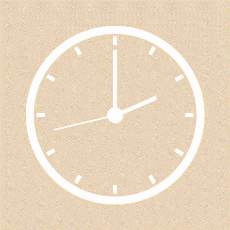 Clock Beige Aesthetic App Icons Beige Clock, App Icon Aesthetic Clock, Clock Logo Aesthetic, Beige Clock Icon, Cute Clock Icons, Clock Icon Aesthetic, Aesthetic Clock Icon, Beige Layout, Iphone Clock