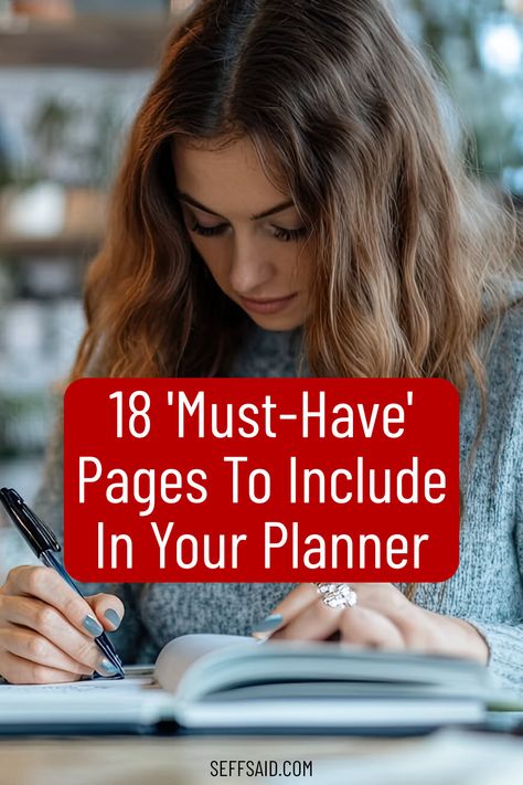 Are you interested in exploring the wonderful world of personal planning? Maybe you've been using a planner for a while and would like to add new inserts? Well, click through and you'll find the 18 'must-have' planner pages for your personal organizer. Discover trackers, planners, schedules, calendars, and inventories that will soon get you super productive and of course, incredibly organized. These are the inserts you really need but didn't know you needed! via @SeffSaid Must Have Planner Pages, Planner Insert Ideas, Using A Planner, A5 Planner Printables, Personal Planner Inserts, Super Organized, Birthday Tracker, Productivity Quotes, Planner Obsessed